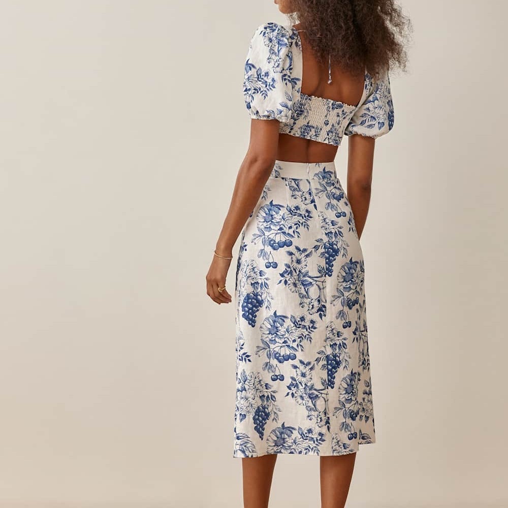 Reformation Jonas linen two piece set in Corsica - Picture 3 of 9